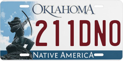 OK license plate 211DNO