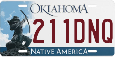 OK license plate 211DNQ