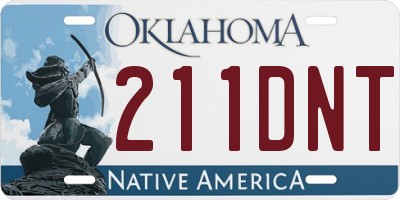 OK license plate 211DNT