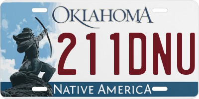 OK license plate 211DNU