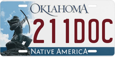 OK license plate 211DOC