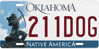 OK license plate 211DOG