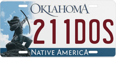 OK license plate 211DOS