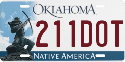 OK license plate 211DOT