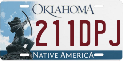 OK license plate 211DPJ