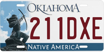 OK license plate 211DXE