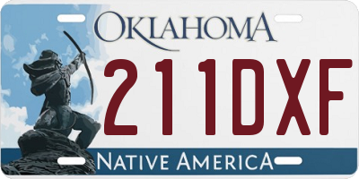 OK license plate 211DXF