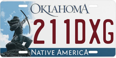 OK license plate 211DXG