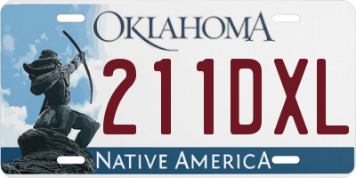 OK license plate 211DXL