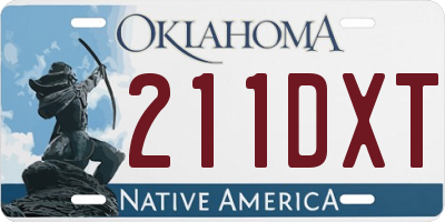 OK license plate 211DXT