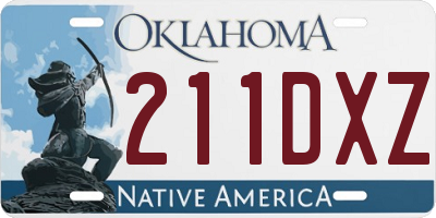 OK license plate 211DXZ