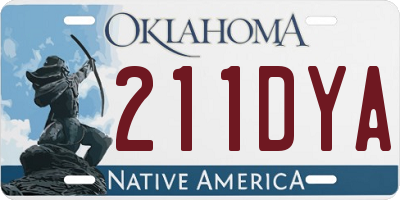 OK license plate 211DYA