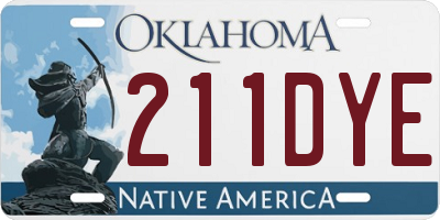 OK license plate 211DYE
