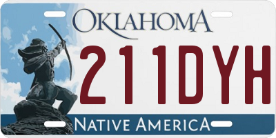 OK license plate 211DYH