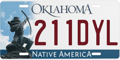 OK license plate 211DYL