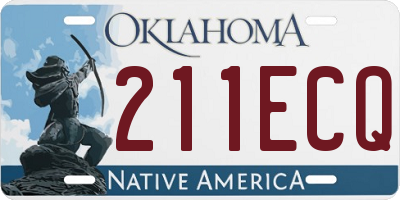 OK license plate 211ECQ