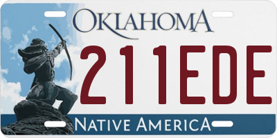 OK license plate 211EDE