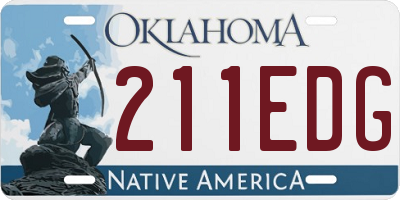 OK license plate 211EDG