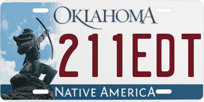 OK license plate 211EDT