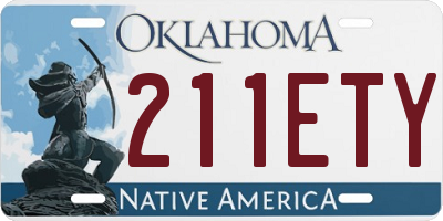 OK license plate 211ETY