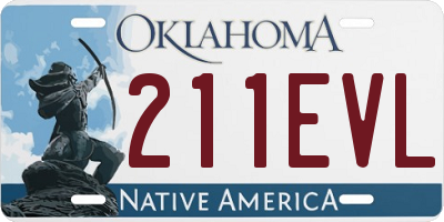 OK license plate 211EVL