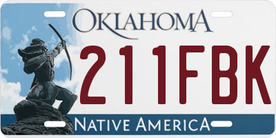 OK license plate 211FBK