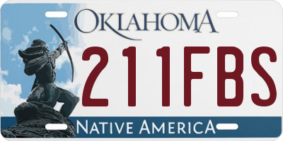 OK license plate 211FBS