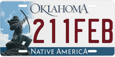 OK license plate 211FEB