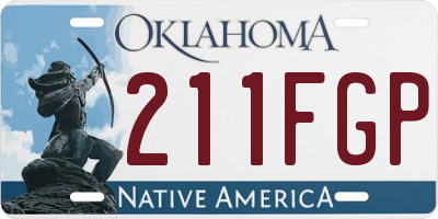 OK license plate 211FGP