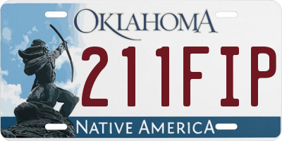 OK license plate 211FIP