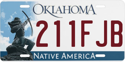 OK license plate 211FJB