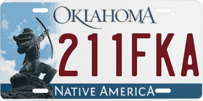 OK license plate 211FKA