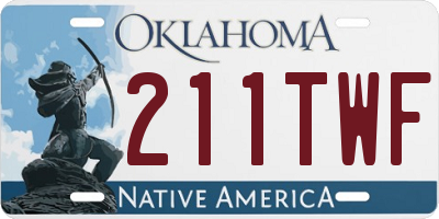 OK license plate 211TWF