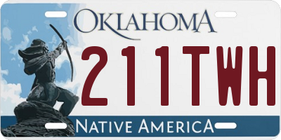 OK license plate 211TWH