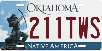 OK license plate 211TWS