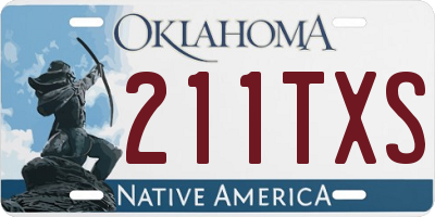OK license plate 211TXS