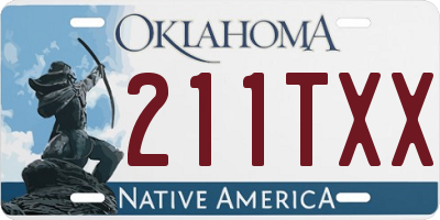 OK license plate 211TXX