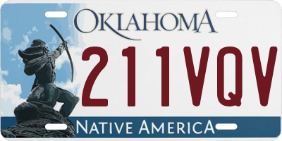 OK license plate 211VQV