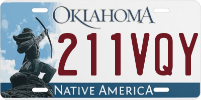 OK license plate 211VQY