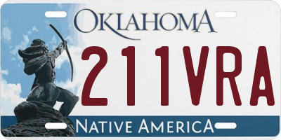 OK license plate 211VRA
