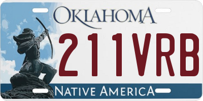 OK license plate 211VRB