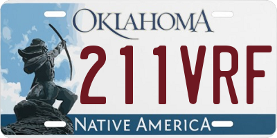 OK license plate 211VRF