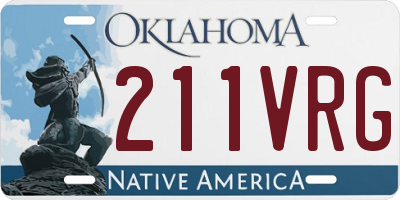 OK license plate 211VRG