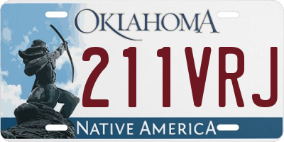 OK license plate 211VRJ