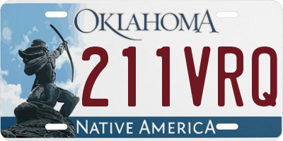 OK license plate 211VRQ