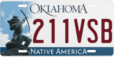 OK license plate 211VSB