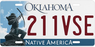 OK license plate 211VSE