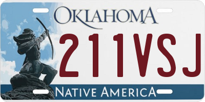 OK license plate 211VSJ