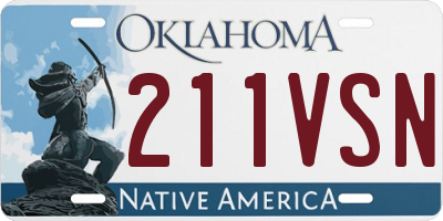 OK license plate 211VSN