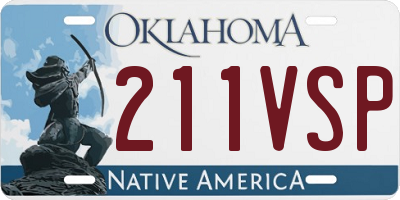OK license plate 211VSP